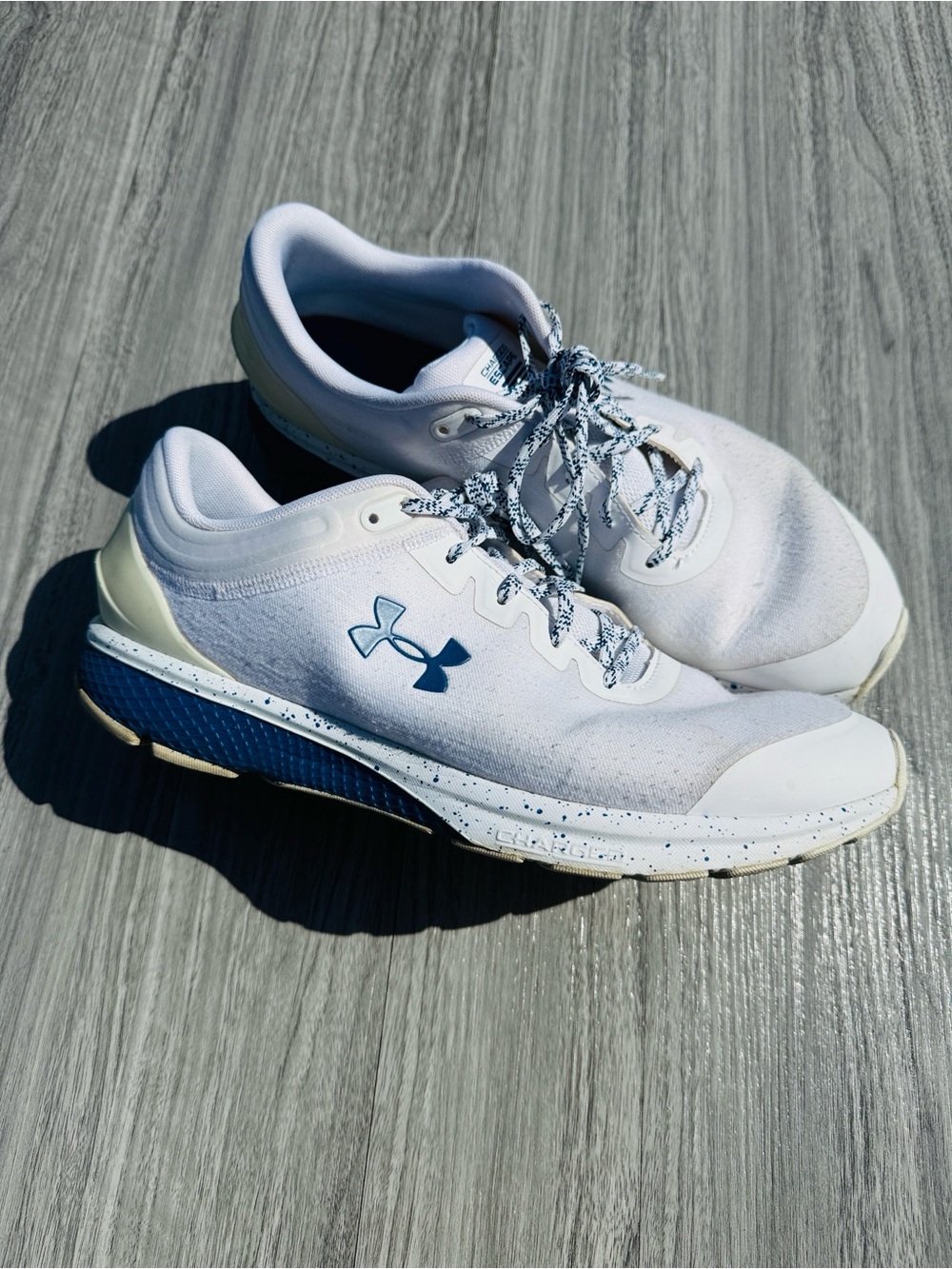 Under Armour Men’s White and Navy Running Shoes